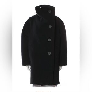 😌ISO👏🏼Acne Studios funnel neck wool coat in black